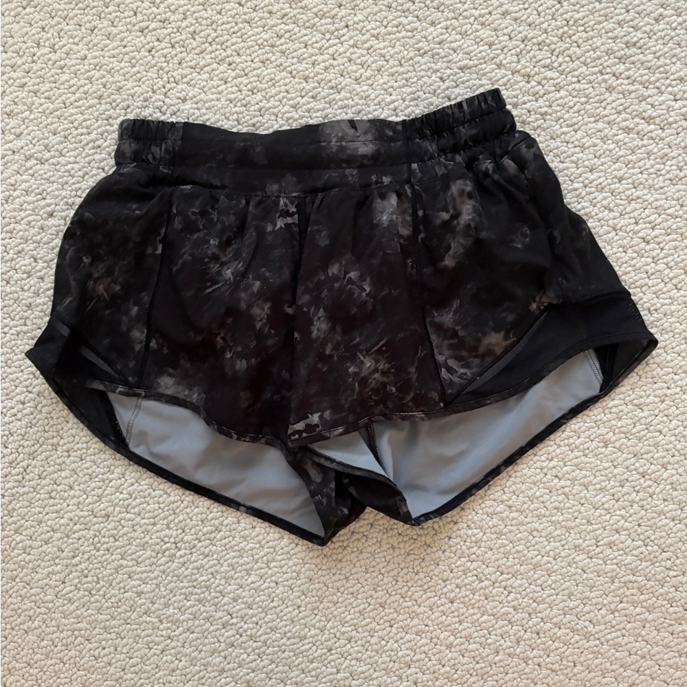Lululemon Athletica Black Tie-Dye Athletic Shorts